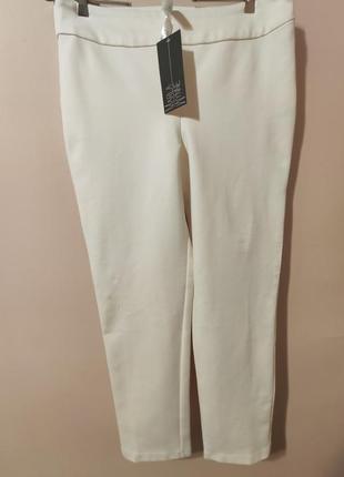 M*rla w*nne дизайнерские трикотажные белые классические брюки р.14