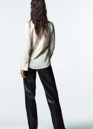 Кожаные брюки zara 4
