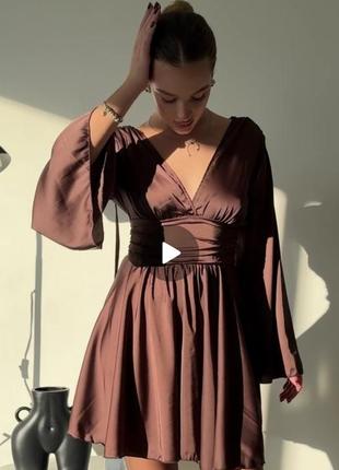 Вишукана святкова шовкова сукня з гарною спинкою ❤️6 фото