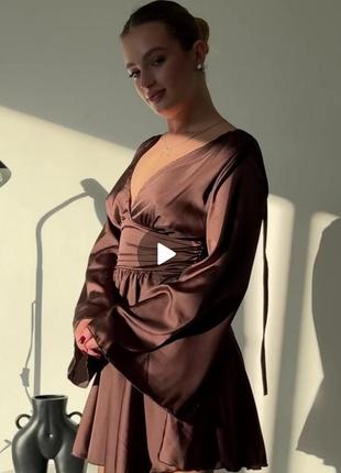 Вишукана святкова шовкова сукня з гарною спинкою ❤️4 фото