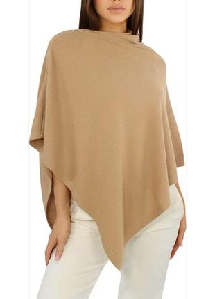 Шикарная cashmere кашемировая люксовая накидка пончо с интересным воротом тепла зимняя под горло накидка