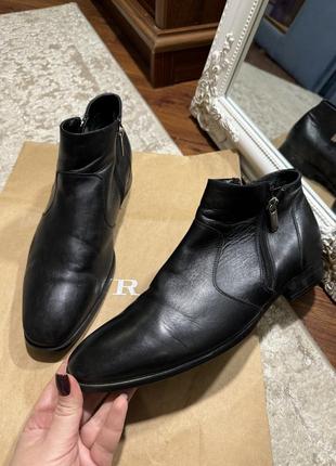 Чоловічі натуральні ботинки на хутрі gino rossi (massimo dutti)