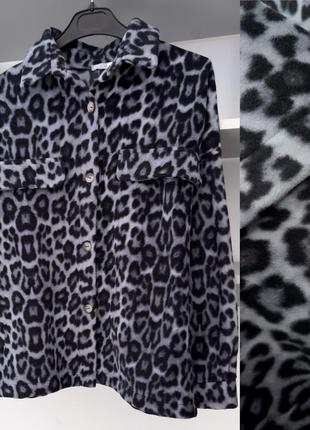 Рубашка флисовая леопард