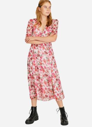 Платье миди с цветочным принтом от stradivarius ❗нюанс❗