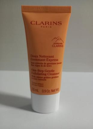 Clarins domaine one-step gentle exfoliating cleanser гомаж з рослинними екстрактами та ківі 30мл.