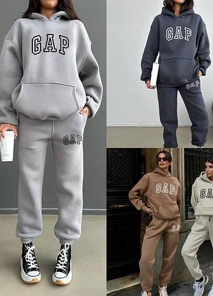 Костюм женский спортивный с принтом с надписью gap