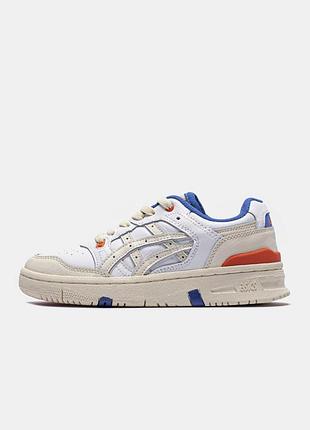 Женские кроссовки silver asics kith x ex89 'white blue orange' v / smb