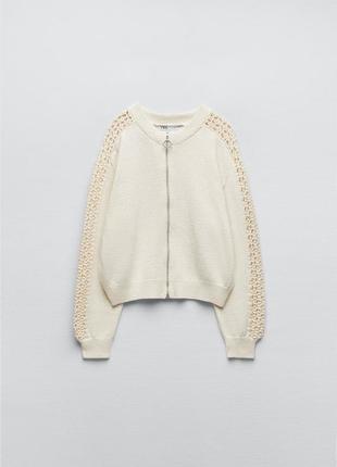 Кардиган zara кофта кофтинка на блискавці оверсайз8 фото