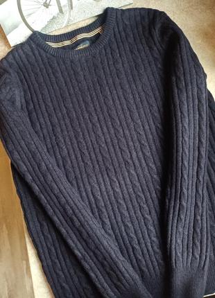 Мужской свитер с жгутами косами hammond &amp;co натуральный состав размер м