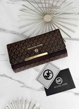 Женский кошелек michael kors большой двойной