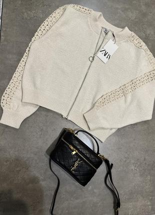 Кардиган zara кофта кофтинка на блискавці оверсайз
