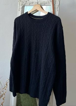 Мужской свитер с жгутами косами hammond &amp;co натуральный состав размер м