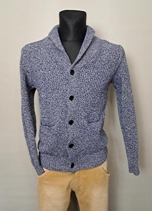 Кардиган мужской бренд h&m m синий меланж
