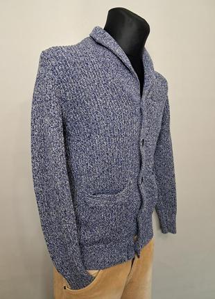 Кардиган мужской бренд h&m m синий меланж4 фото