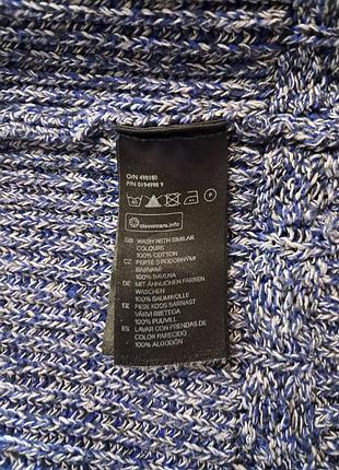 Кардиган мужской бренд h&m m синий меланж6 фото