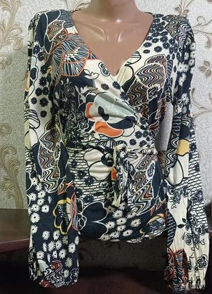 Винтажная брендовая вискозная трикотажная блуза missoni,p.44, имталия