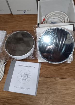 Smart wifi beok tuya smart life круглый термормостат, терморегулятор зеркальный для тёплого пола 16 а с датчиком температуры