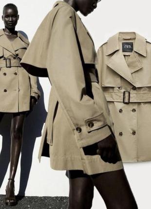 Коллекция 2024. трендовый женский тренч/плащ zara.