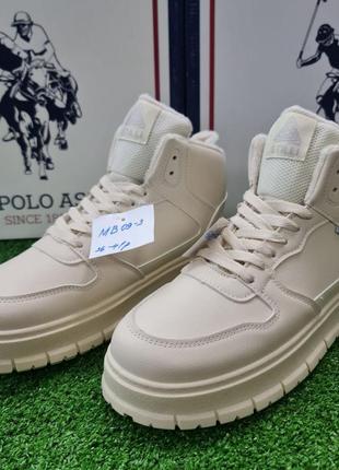 Зимние женские высокие кроссовки на меху кожа stilli оригинал 36-41р mb09-3