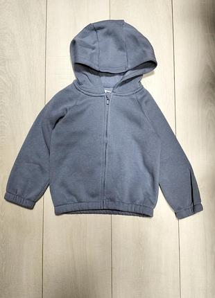 Толстовка на молнии с капюшоном синяя primark 86, 92, 98см