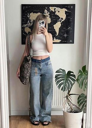 Джинси mom straight zara 38