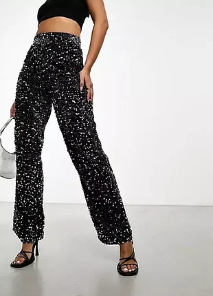 Pieces трендовые брюки брюки в пайетки