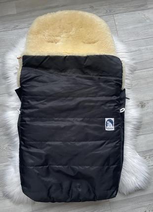 Теплющий зимовий конверт на овчині