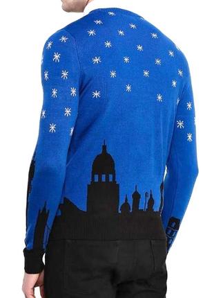 Свитер новогодний с яркими белыми огоньками. размер хl