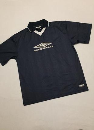 Винтажное поло umbro с монограммными логотипами футболка