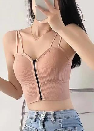 Женский топ на молнии 
нижнее белье3 фото