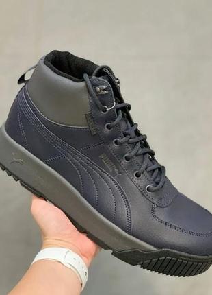 Мужские кожаные ботинки кроссовки puma tarrenz sb puretex