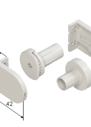 Механизм для рулонных штор besta mini set (беста мини сет) белый, 17мм