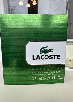 Туалетна вода lacoste essential для чоловіків - 75 ml