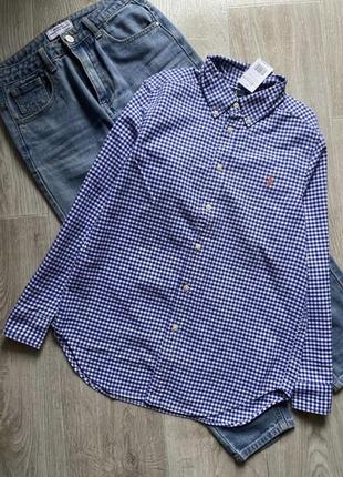 Polo ralph lauren сорочка в клітинку, клетчатая рубашка, сопочка, блузка, блуза