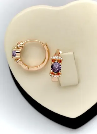 Серьги-кольца фирма xuping m&l (медицинское золото)