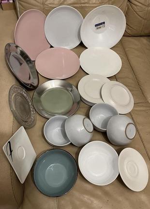 Тарелки салатники пиалы разные