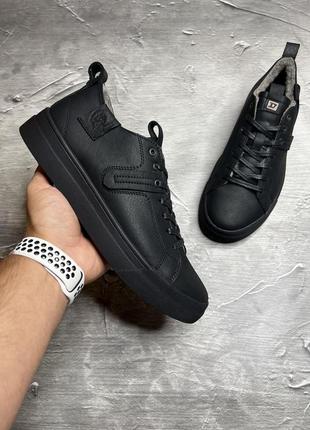 Зимние мужские ботинки diesel black (мех) 41