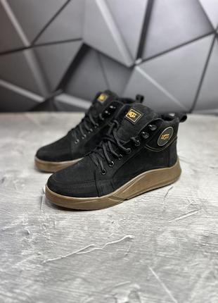 Зимние мужские ботинки ugg black (мех) 45