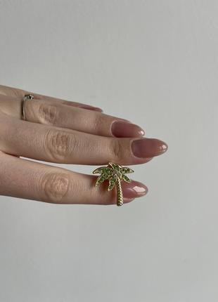 Пин значок металлический брошь пальма