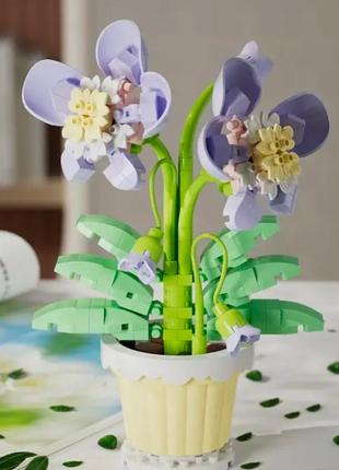 Лего цветок. вечного цветочного пазл-конструктора