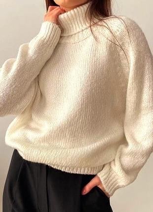 Кофта вязаная молочная турецкая