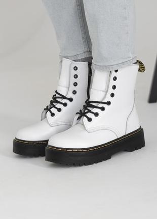 Уценка зимние ботинки dr.martens jadon platform leather fur