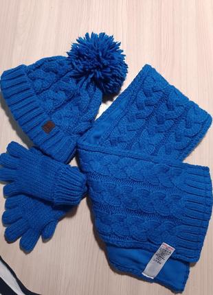 Комплект шапка, шарф, рукавички