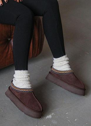 Ugg tazz platform slippers chocolate