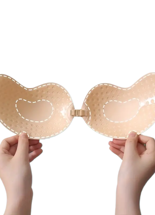Бюстгальтер fly bra invisible невидимка с поддержкой и открытой спиной форма манго размер 75а бежевы5 фото