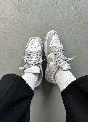 Чоловічі кросівки nike dunk low light grey/white
