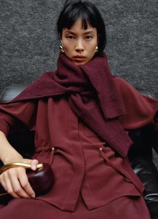 Рубашка женская бордовая zara new