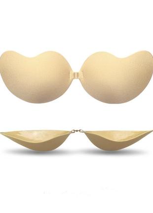 Бюстгальтер невидимка fly bra invisible с поддержкой и открытой спиной бежевый форма манго размер 85