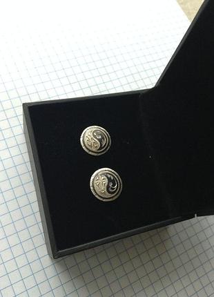 Серьги серебряные 875 голова.