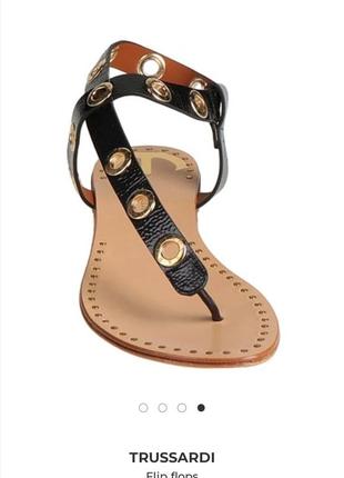 Кожаные босоножки trussardi 37-38 24-25 см